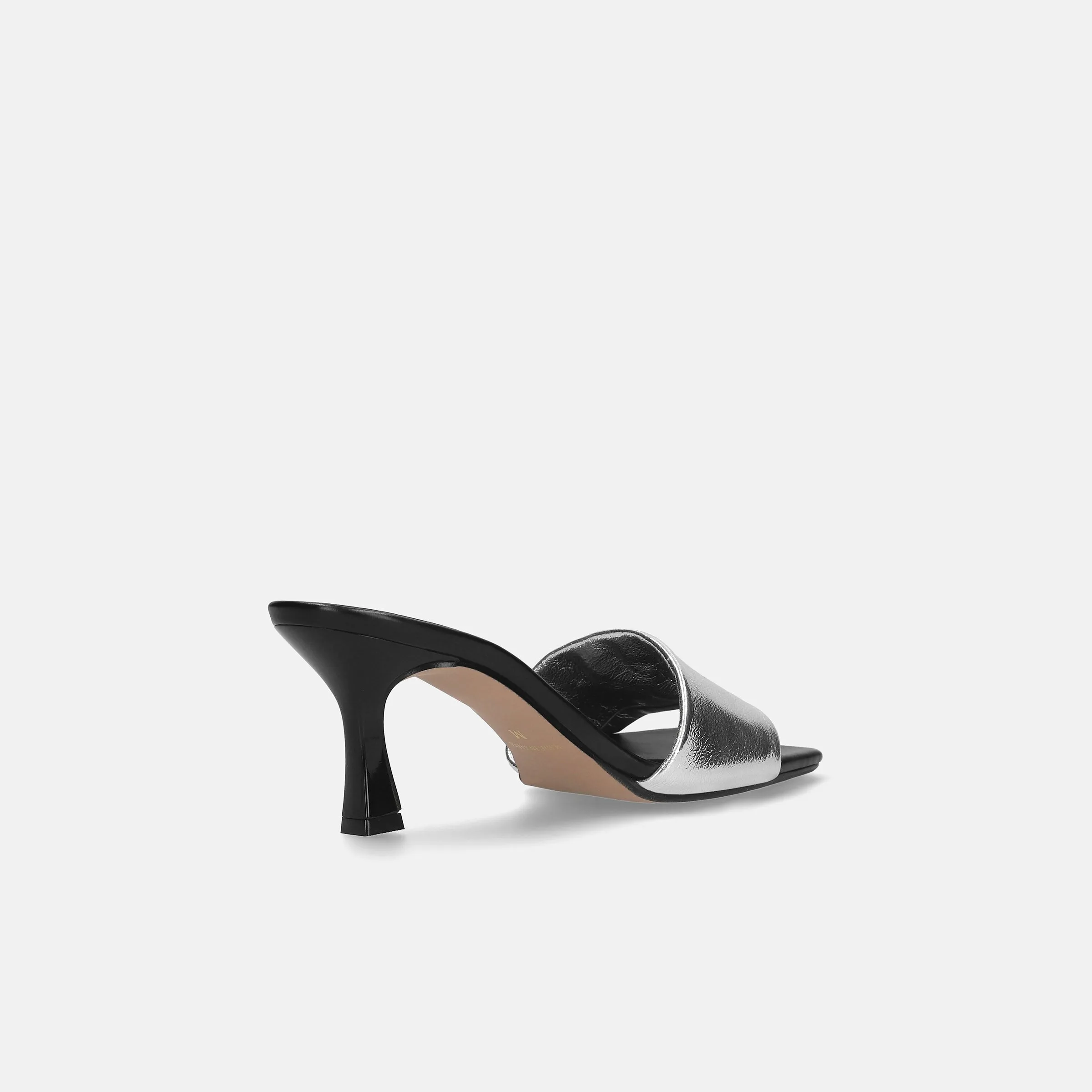 15%OFF: 2024SS: Wide Square Toe Padded Mule (m65109) Silver
