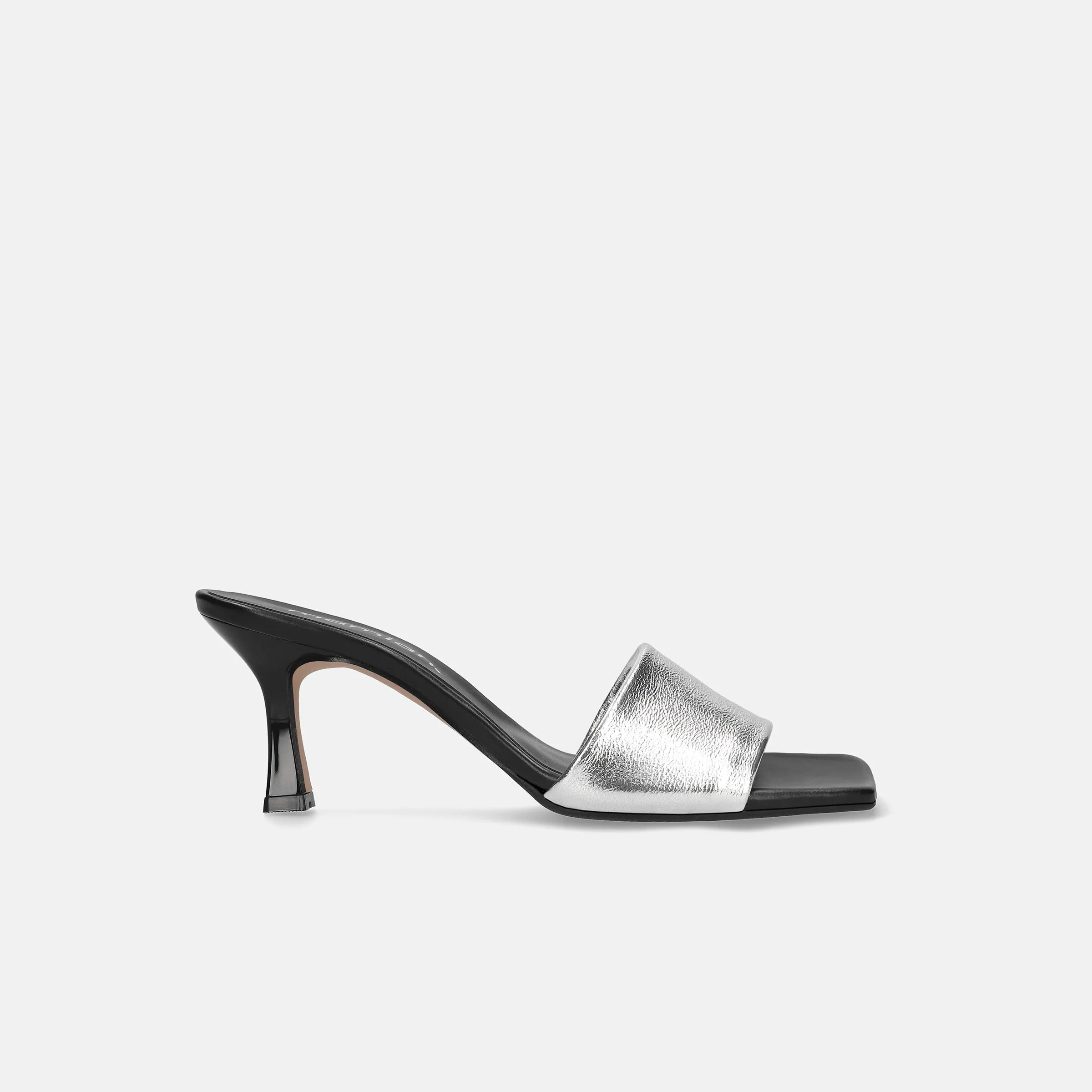 15%OFF: 2024SS: Wide Square Toe Padded Mule (m65109) Silver