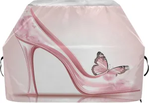 65 Inch Elegant Pink High Heel Shoes Grill Cover for Gas & BBQ Grills - Waterproof Outdoor Grill Cover with Anti-UV Protection, Heavy-Duty Barbecue Grill Cover Accessories#219