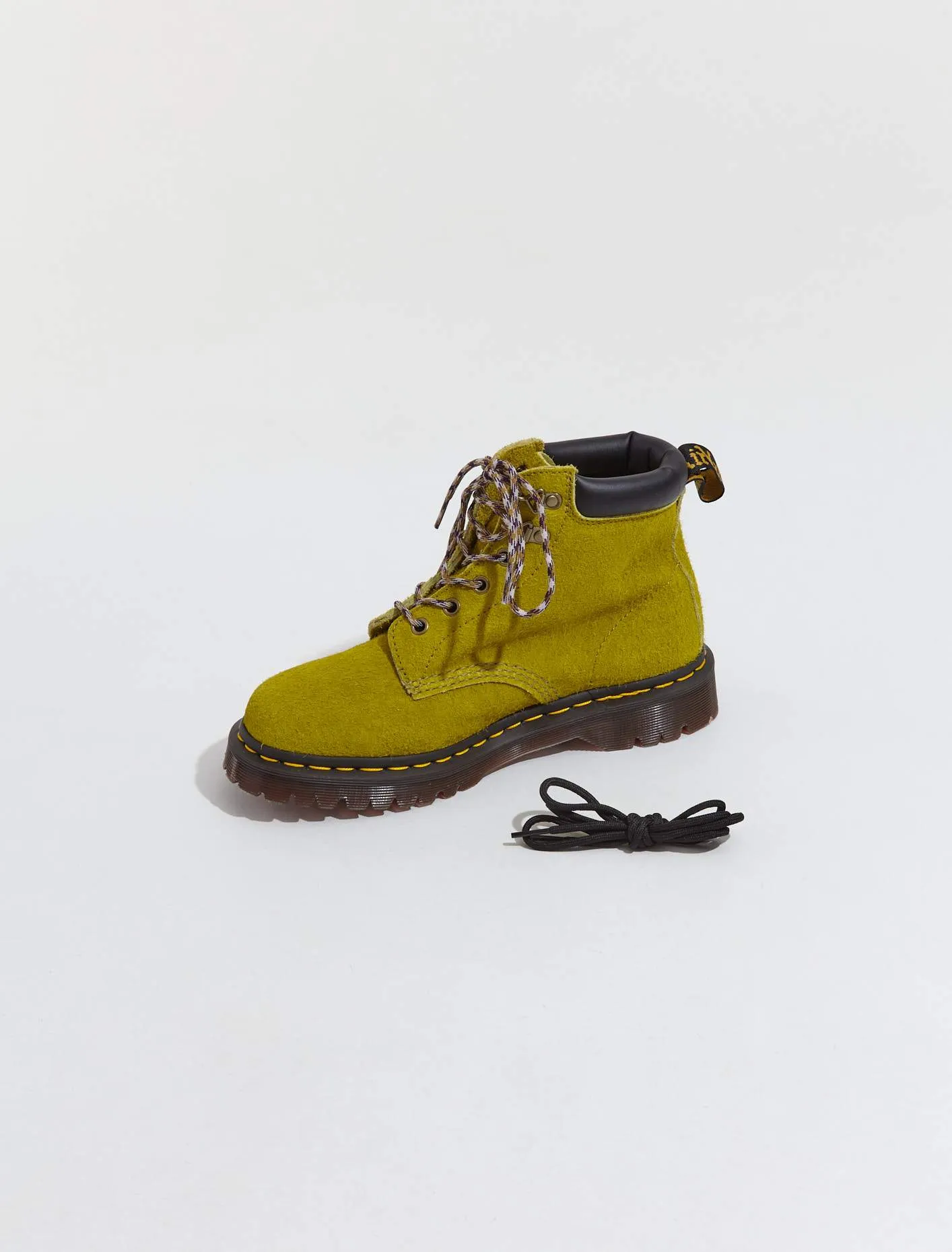 939 Long Napped Suede Boots in Moss Green