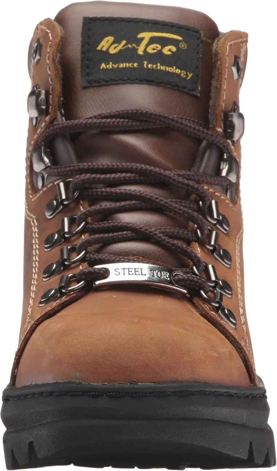 Ad Tec Men's 6" Ankle Laceup Leather Certified Work & Hiker Boot | Steel Toe, Padded Collar, Cushioned Insole & Oil Resistant Outsole