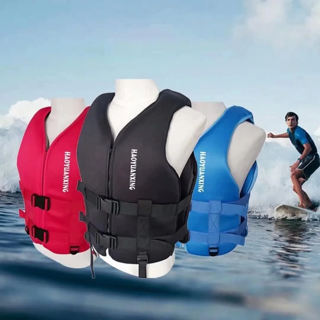 Adult Kayak Vest High Buoyancy Swim Vest Women's Men's Adjustable Safety Jacket Great for Boating, Swimming, Watersports, & More(Black,XX-Large)