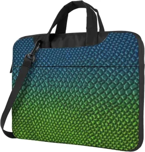 Alligator Skin Pattern Elegant 13-15.6 Inch Laptop Bag For Man And Women, Computer Messenger Bag, Trendy Shoulder Strap Design