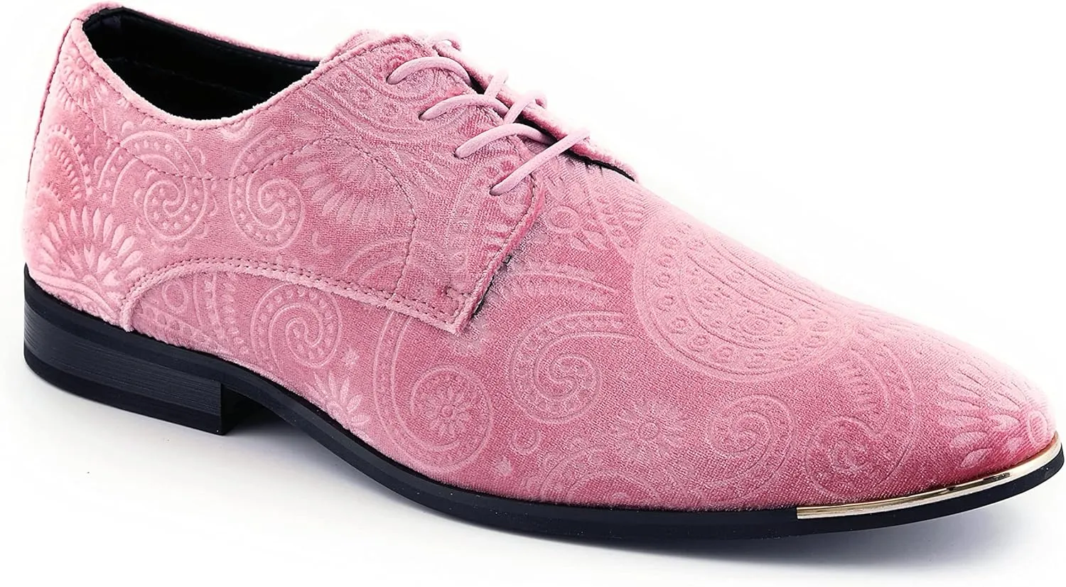 Amali Chadwick, Mens Dress Shoes - Lace Up Oxford Shoes for Men - Tuxedo Shoes, Paisley Pattern, Metal Tip, Mens Designer Shoes