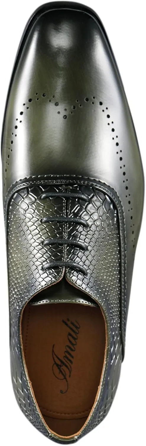 Amali Piedmont - Mens Dress Shoes - Oxford Shoes for Men - Tuxedo Shoes - Lace Up Mens Casual Dress Shoes