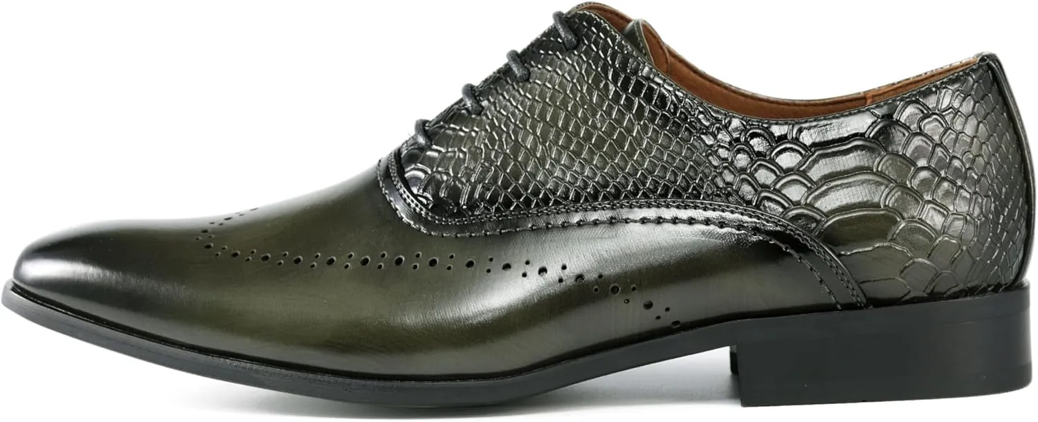 Amali Piedmont - Mens Dress Shoes - Oxford Shoes for Men - Tuxedo Shoes - Lace Up Mens Casual Dress Shoes