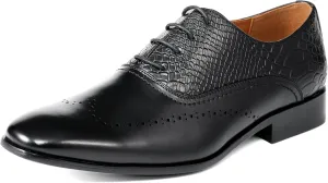 Amali Piedmont - Mens Dress Shoes - Oxford Shoes for Men - Tuxedo Shoes - Lace Up Mens Casual Dress Shoes