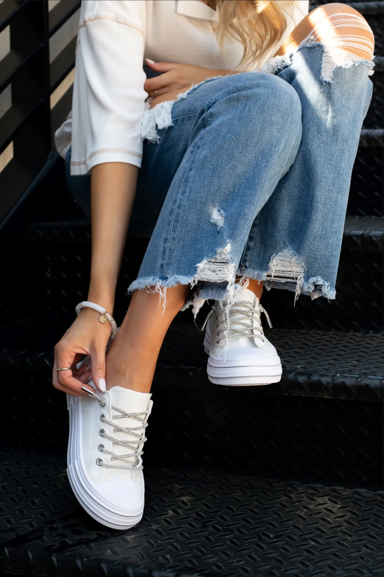 Aman - Edgy Lace Up Women's Sneaker