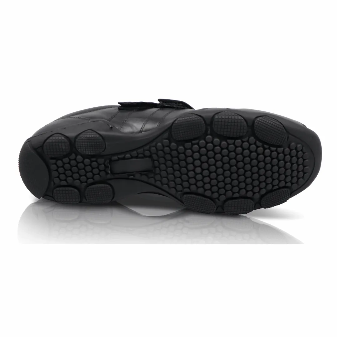 Ambrose Leather Velcro Trainers - Black