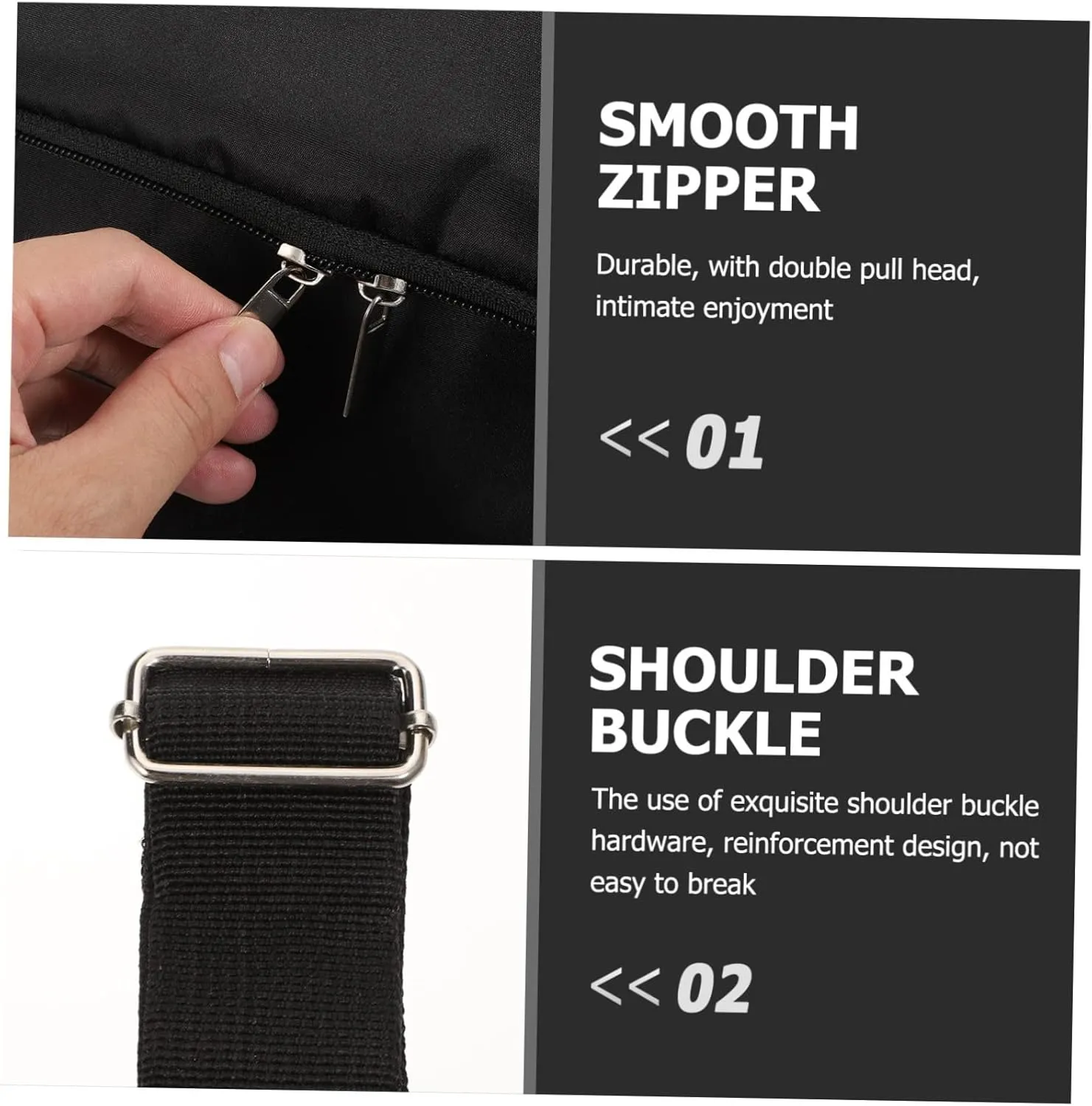 Angoily Elegant Black Makeup Bag Women's Travel Storage Bag Portable Cosmetic Organizer Manicure Tools