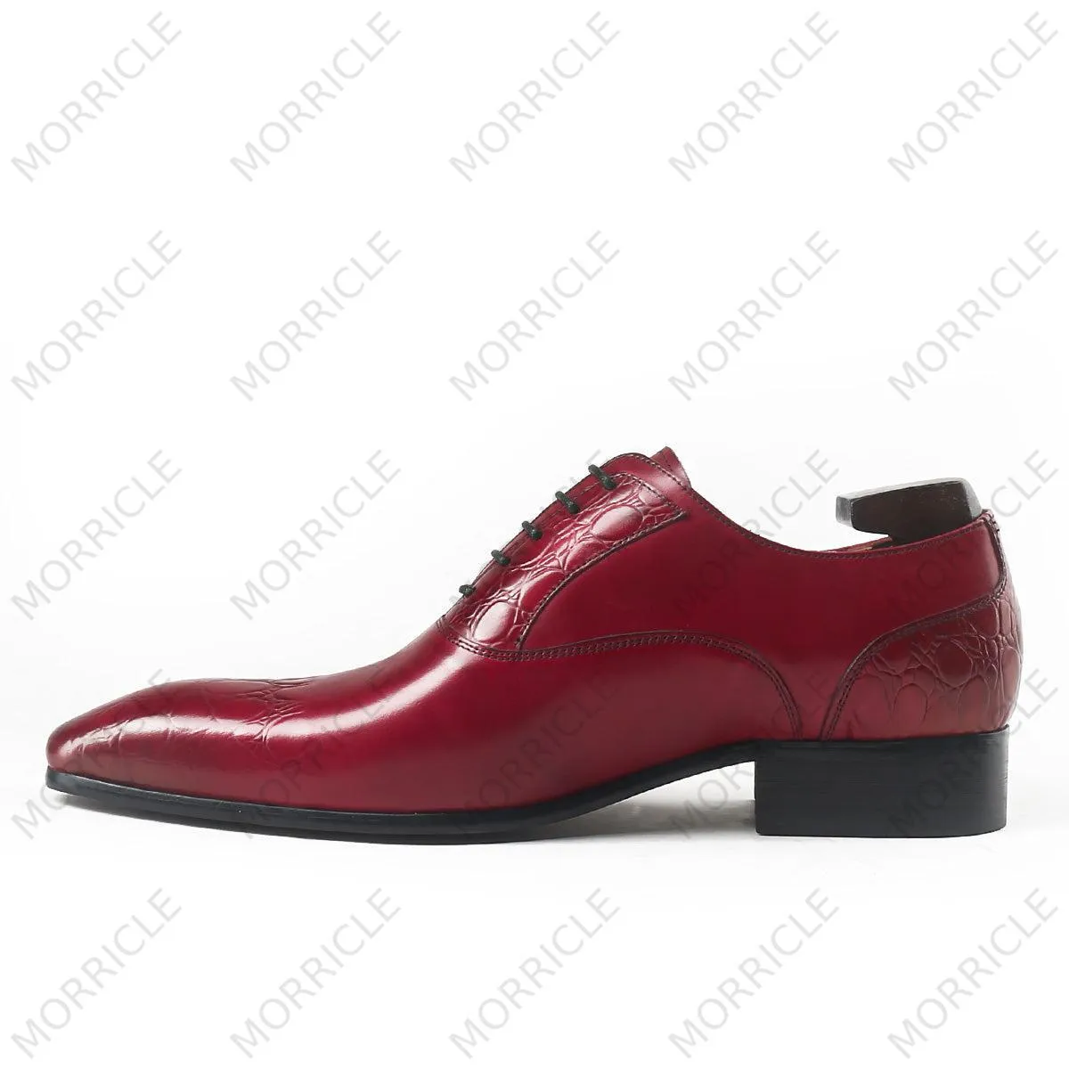 Antique Print Plain Toe Oxford Shoes