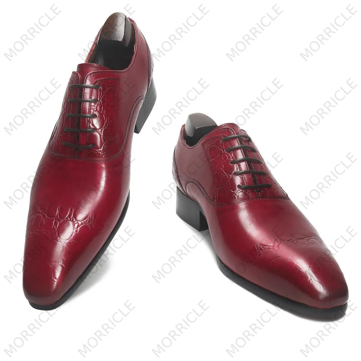 Antique Print Plain Toe Oxford Shoes