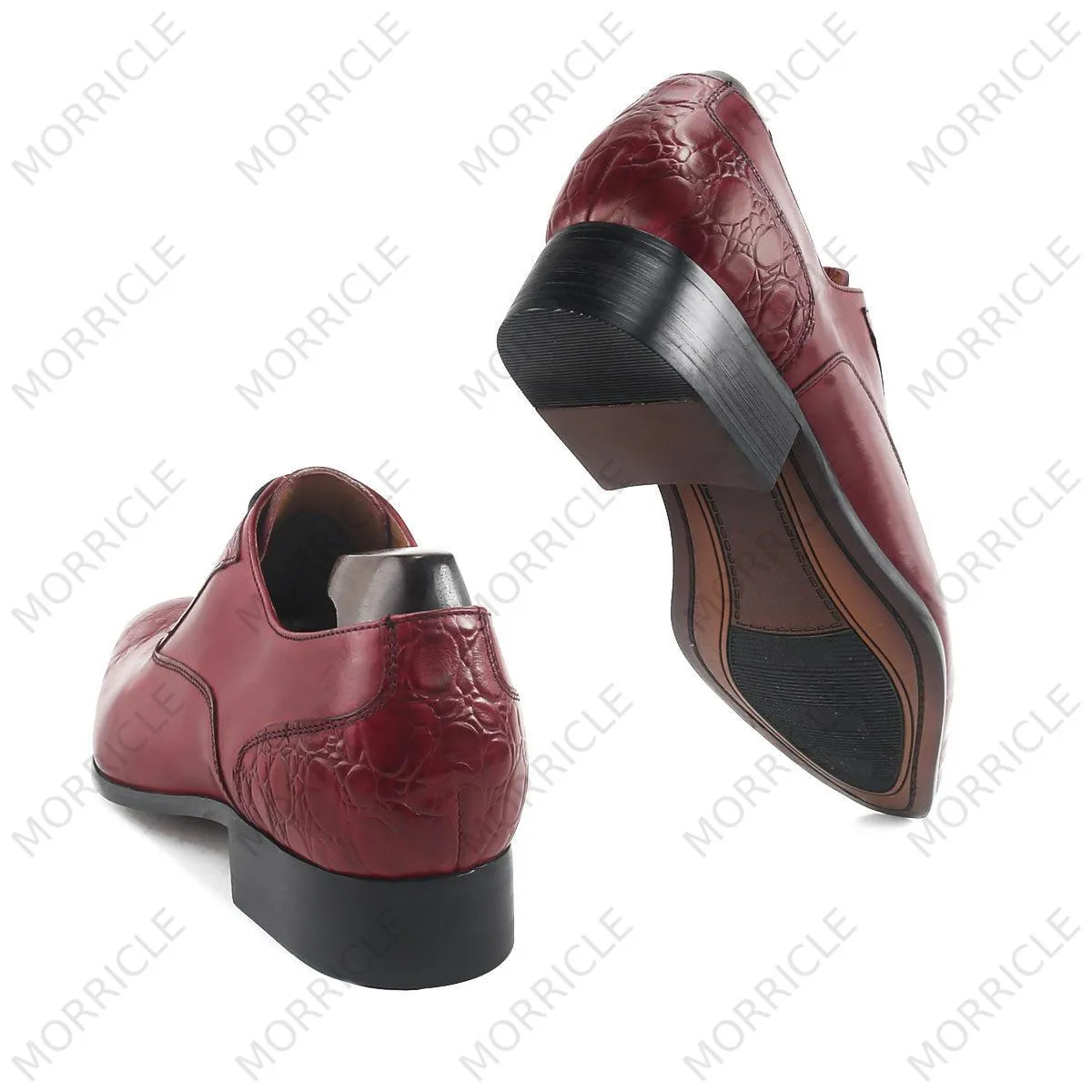 Antique Print Plain Toe Oxford Shoes