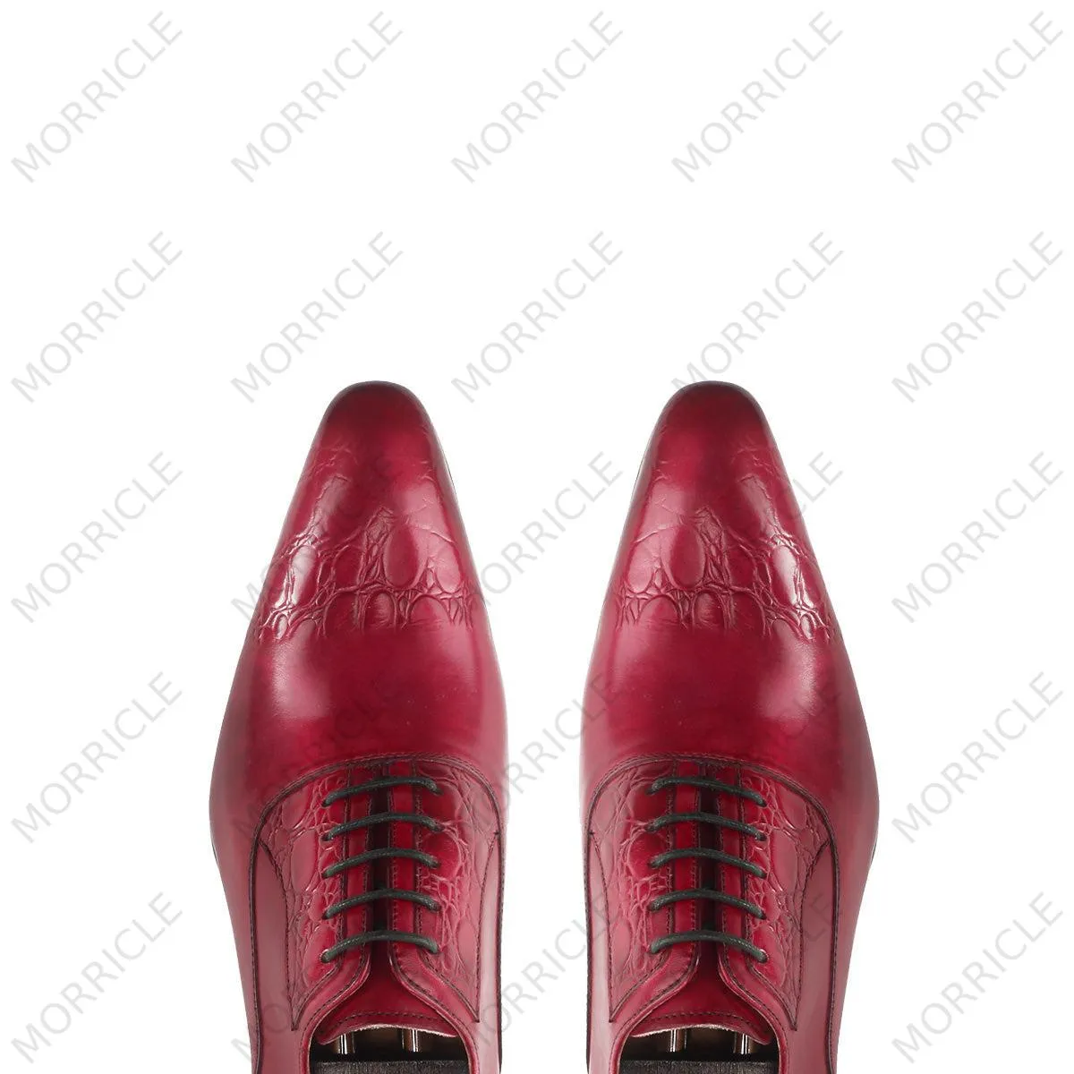 Antique Print Plain Toe Oxford Shoes