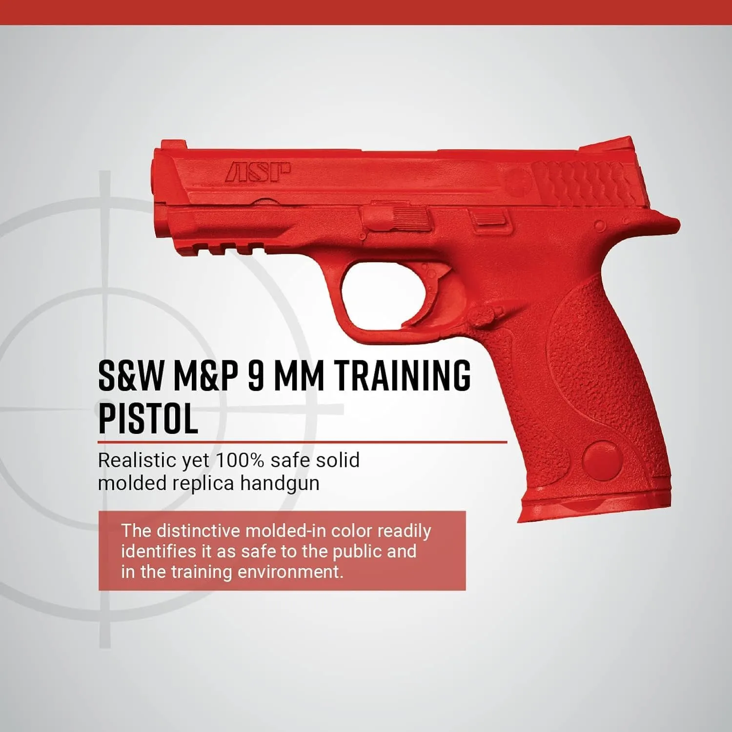 ASP Red Gun, Realistic Safe Training Replica Handgun, Non-Firing Law Enforcement Training Gun, Red
