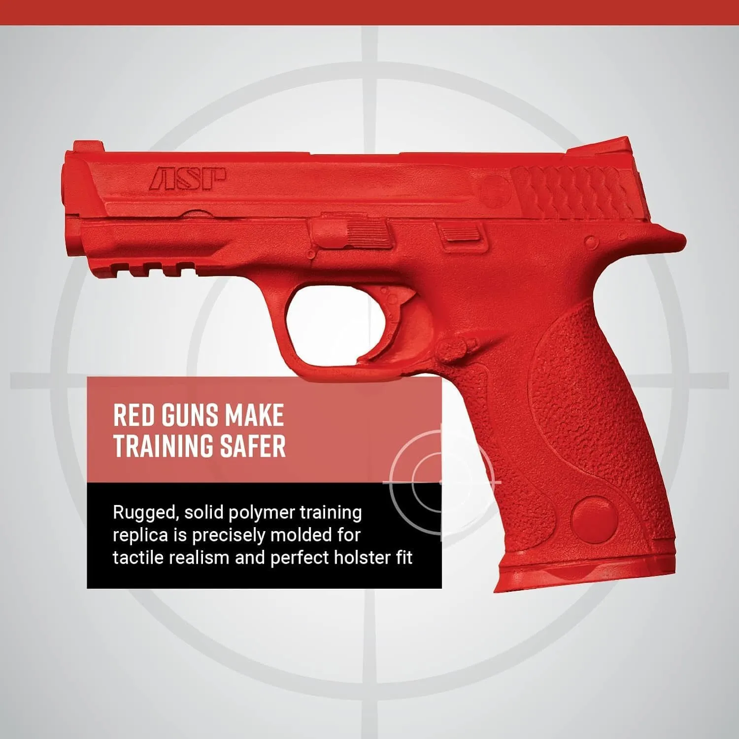 ASP Red Gun, Realistic Safe Training Replica Handgun, Non-Firing Law Enforcement Training Gun, Red