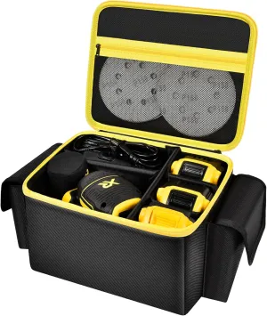 Bag Compatible with DEWALT 20V MAX Orbital Sander/for DEWALT 20V MAX* Belt Sander, Cordless Orbital Power Tools Storage Cover for Sandpapers & Battery Charger and Accesories (Case Only)
