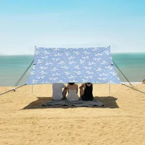 Beach Shade Tent with UPF50  UV Protection,Elegant Bowknot and Hearts Lightweight Camping Sun Shelter for Outdoor,Camping Trips, Fishing, Backyard,Picnics,Easy Set Up and Carry 9x10.5 FT