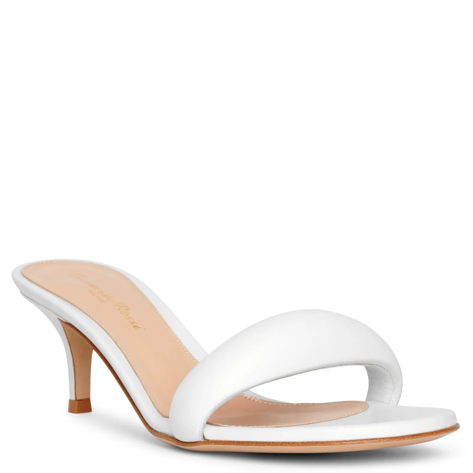Bijoux 55 white leather sandals