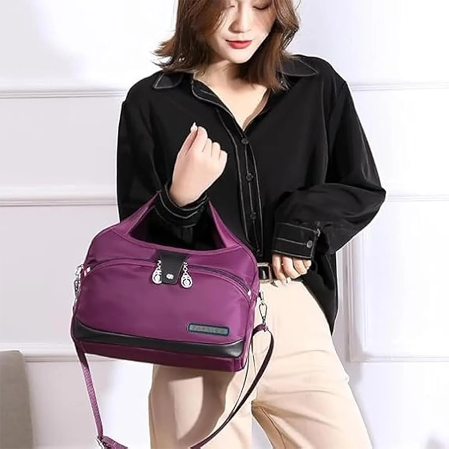Blaciokamith Tote Bag, Blaciokamith Fashion Waterproof Multi-Pocket Crossbody, Anti Theft Handbags for Women