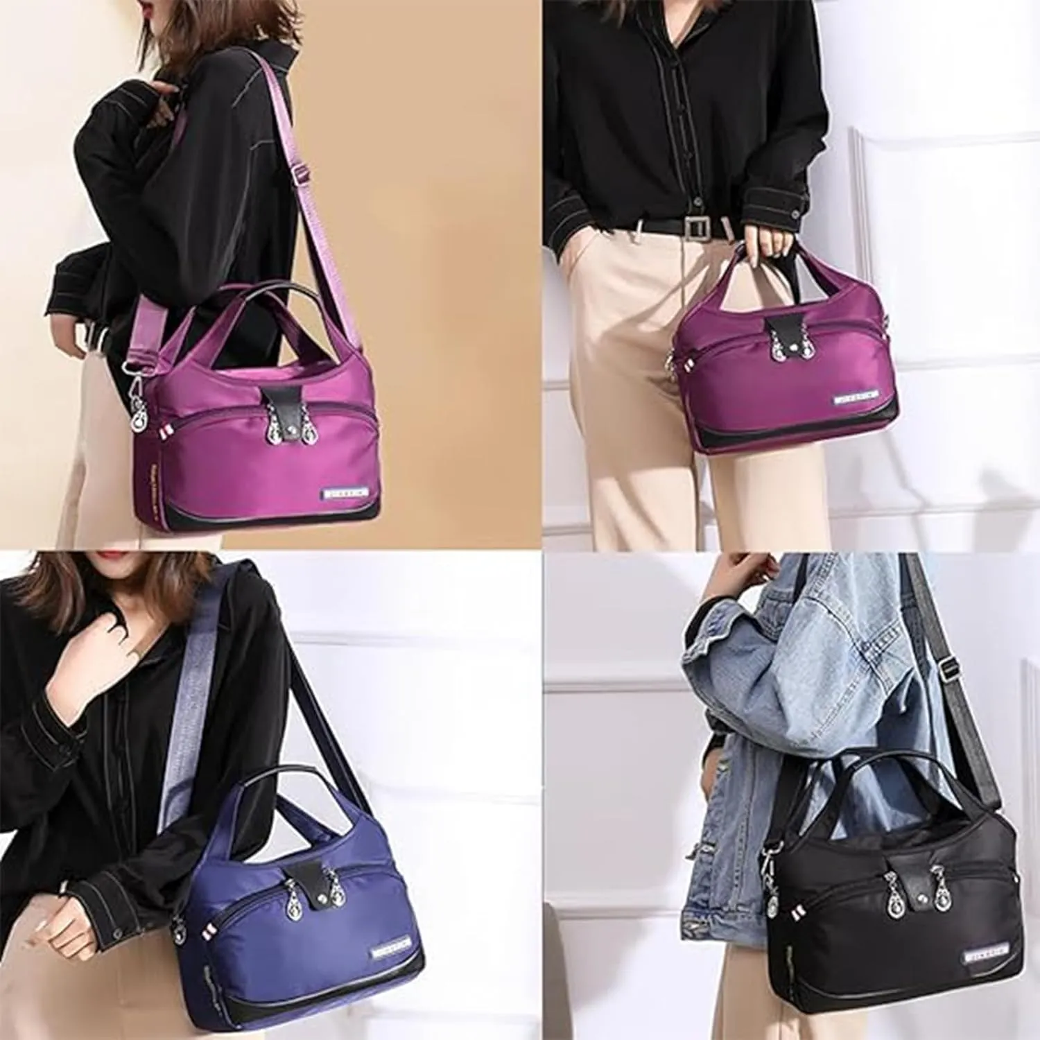 Blaciokamith Tote Bag, Blaciokamith Fashion Waterproof Multi-Pocket Crossbody, Anti Theft Handbags for Women