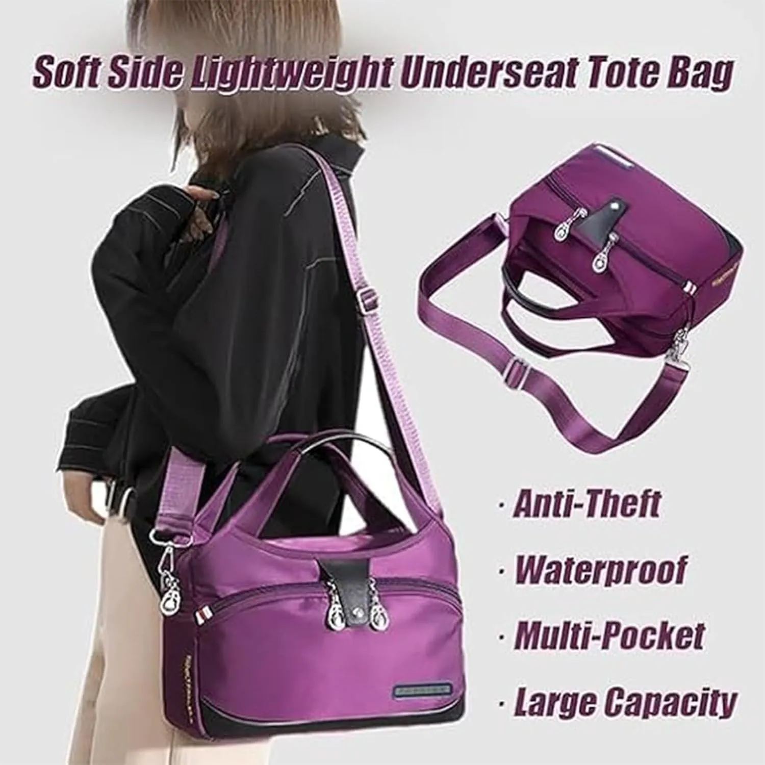 Blaciokamith Tote Bag, Blaciokamith Fashion Waterproof Multi-Pocket Crossbody, Anti Theft Handbags for Women