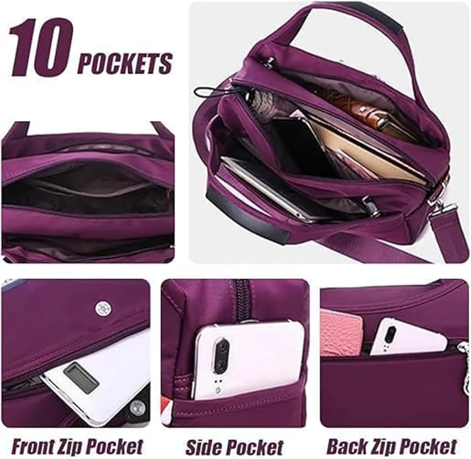 Blaciokamith Tote Bag, Blaciokamith Fashion Waterproof Multi-Pocket Crossbody, Anti Theft Handbags for Women