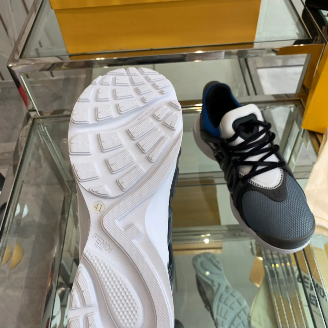 BLACK AND MIX MESH IN FENDI TAG Top-tier options SNEAKER RUBBER BLUE FENDI Best-selling variety