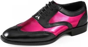 Bolano Lawson, Wingtip Oxford Dress Shoes for Men, Two-Tone & Shiny Metallic Oxfords, Men's Formal Tuxedo Shoes