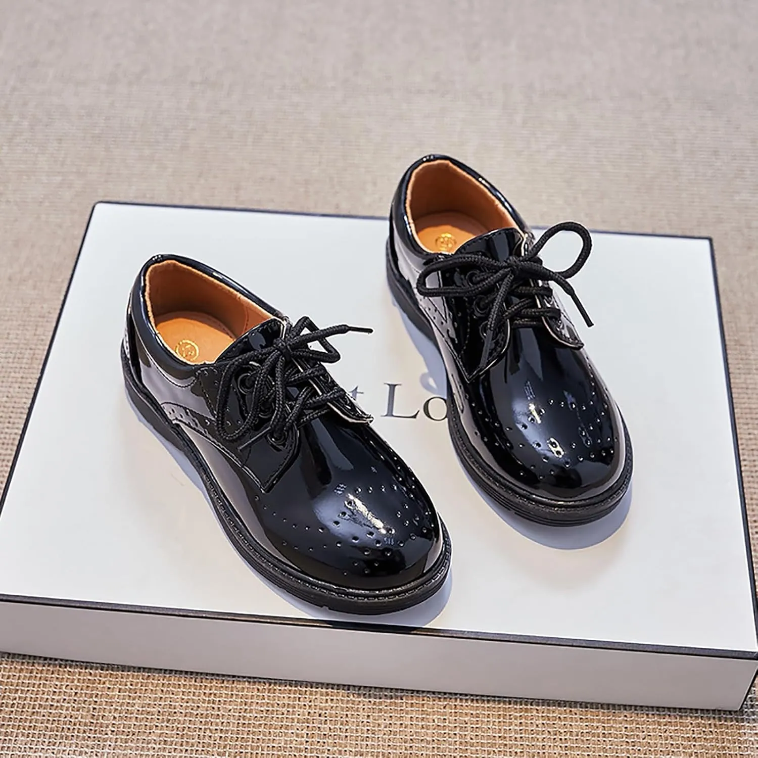 Boys Girls Dress Shoes Lace Up Kids School Uniform Formal Casual Comfort Oxfords for Toddler Little Kid