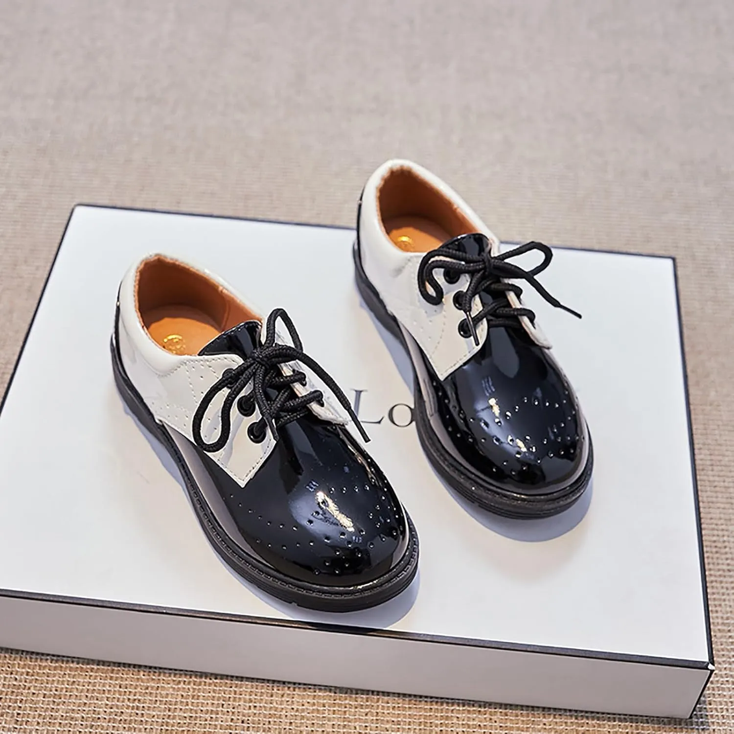 Boys Girls Dress Shoes Lace Up Kids School Uniform Formal Casual Comfort Oxfords for Toddler Little Kid
