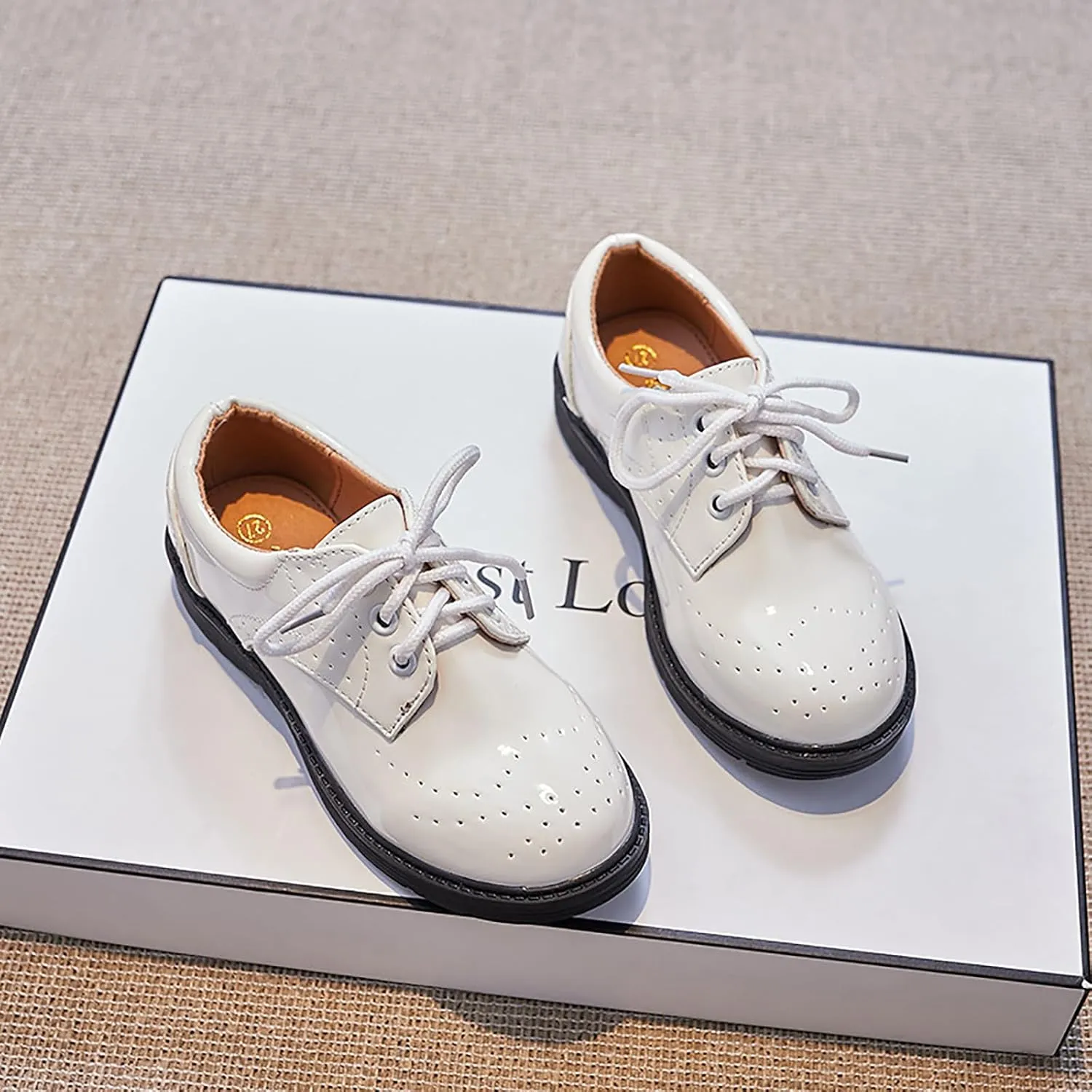 Boys Girls Dress Shoes Lace Up Kids School Uniform Formal Casual Comfort Oxfords for Toddler Little Kid