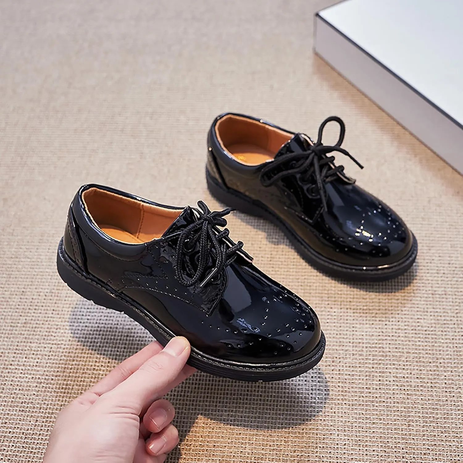 Boys Girls Dress Shoes Lace Up Kids School Uniform Formal Casual Comfort Oxfords for Toddler Little Kid