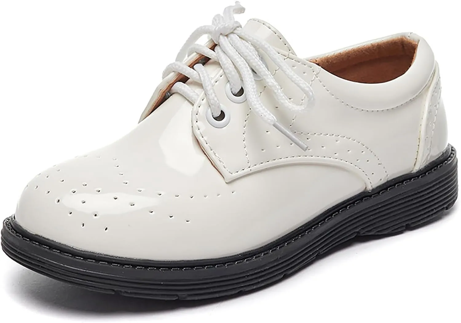 Boys Girls Dress Shoes Lace Up Kids School Uniform Formal Casual Comfort Oxfords for Toddler Little Kid