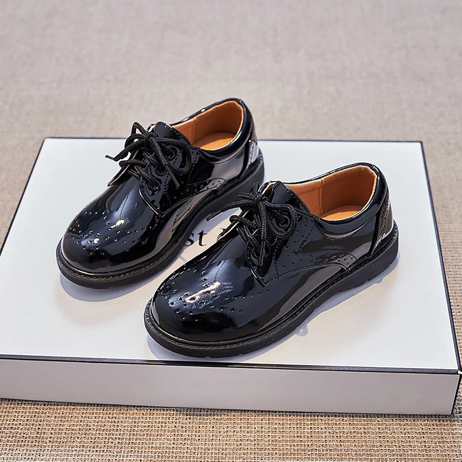 Boys Girls Dress Shoes Lace Up Kids School Uniform Formal Casual Comfort Oxfords for Toddler Little Kid