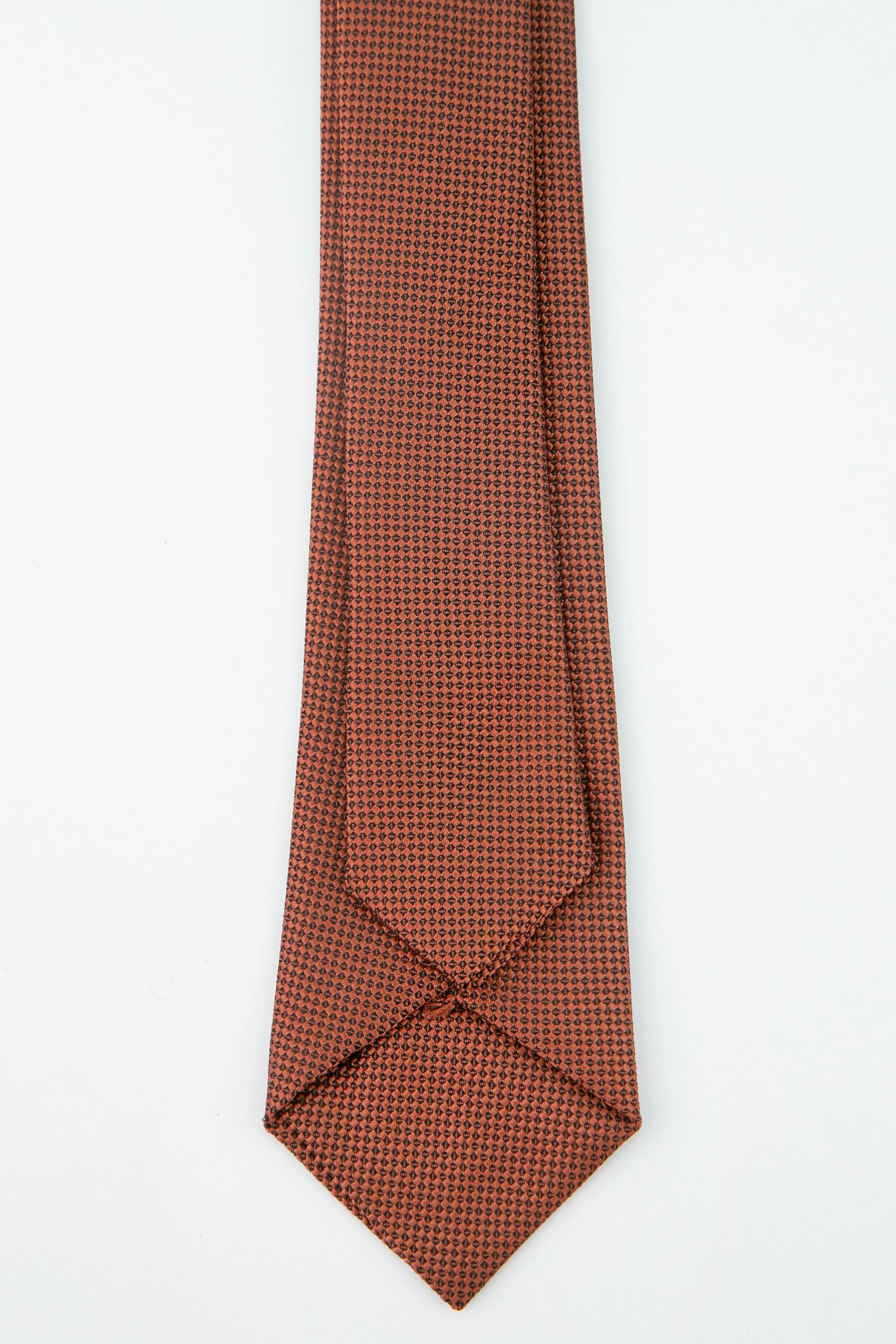 Boys' Oxford Weave Slim Tie Formal Neckwear - Burnt Orange
