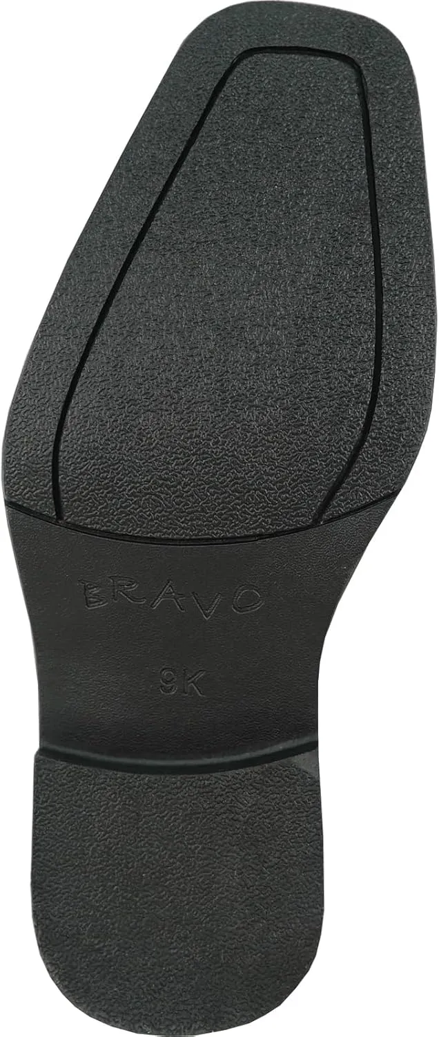 bravo! Boy Dress Shoe King Lace-up Oxford Plain Toe or Cap Toe Leather Sock for School Uniform Formal Event Size from Toddler to Youth Black Brown Cognac