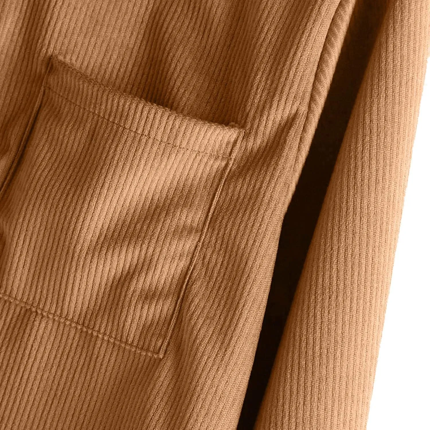Button Down Shirts for Men Corduroy Casual Long Sleeve Lapel Pocket Tshirts Work Spring Hiking Lightweight Tees