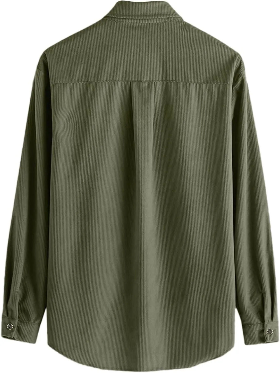 Button Down Shirts for Men Corduroy Casual Long Sleeve Lapel Pocket Tshirts Work Spring Hiking Lightweight Tees