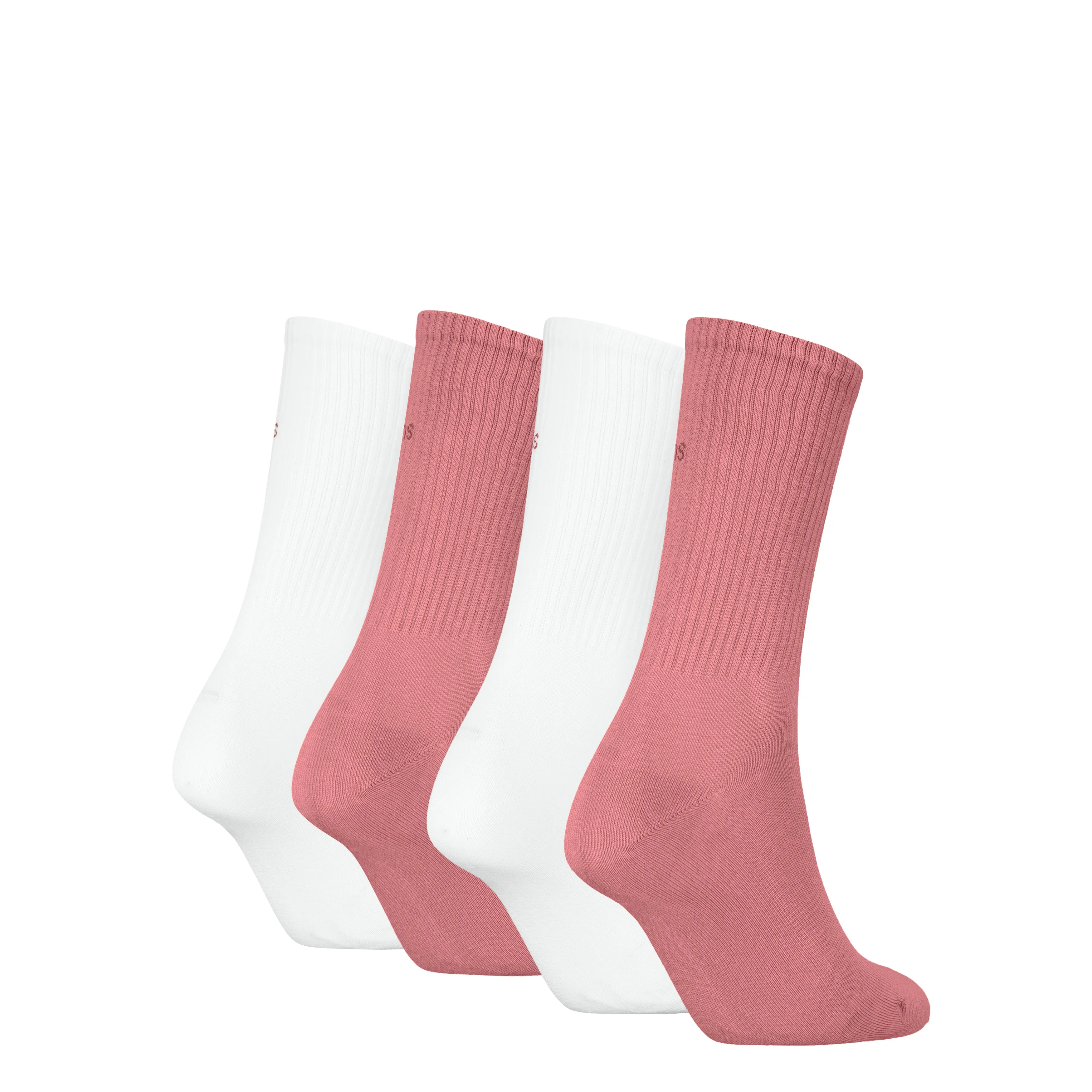 Calvin Klein 4 Pack Giftboxed Trainer Womens Crew Socks Pink Combo
