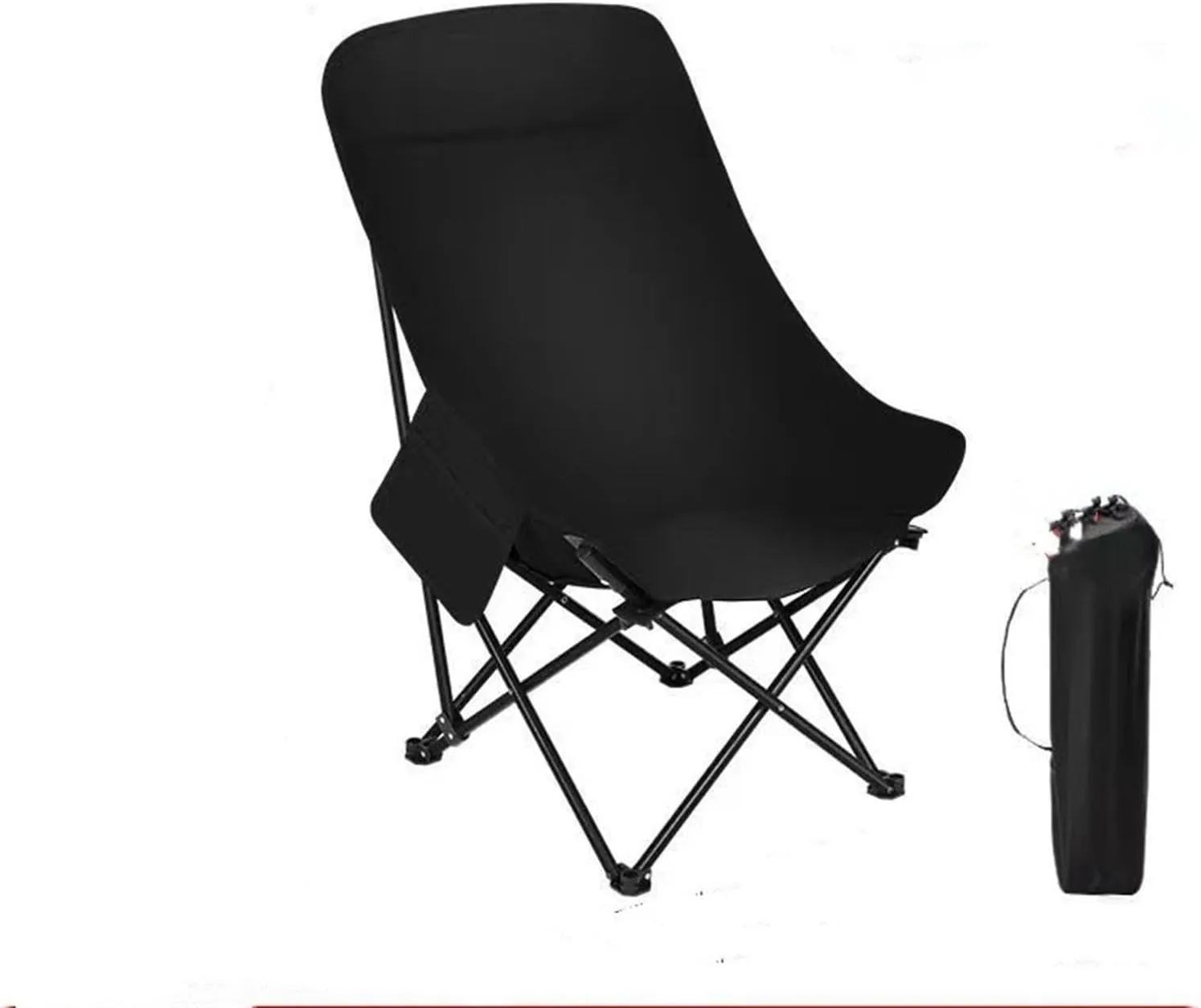 Camping Chairs-Folding Chairs for Outside, Directors Chairs Foldable,Foldable and Reclining Beach Chair,Lawn Chairs for Adults Heavy Duty,Lightweightutdoor Camp Chair for Adults(Black)