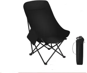 Camping Chairs-Folding Chairs for Outside, Directors Chairs Foldable,Foldable and Reclining Beach Chair,Lawn Chairs for Adults Heavy Duty,Lightweightutdoor Camp Chair for Adults(Black)