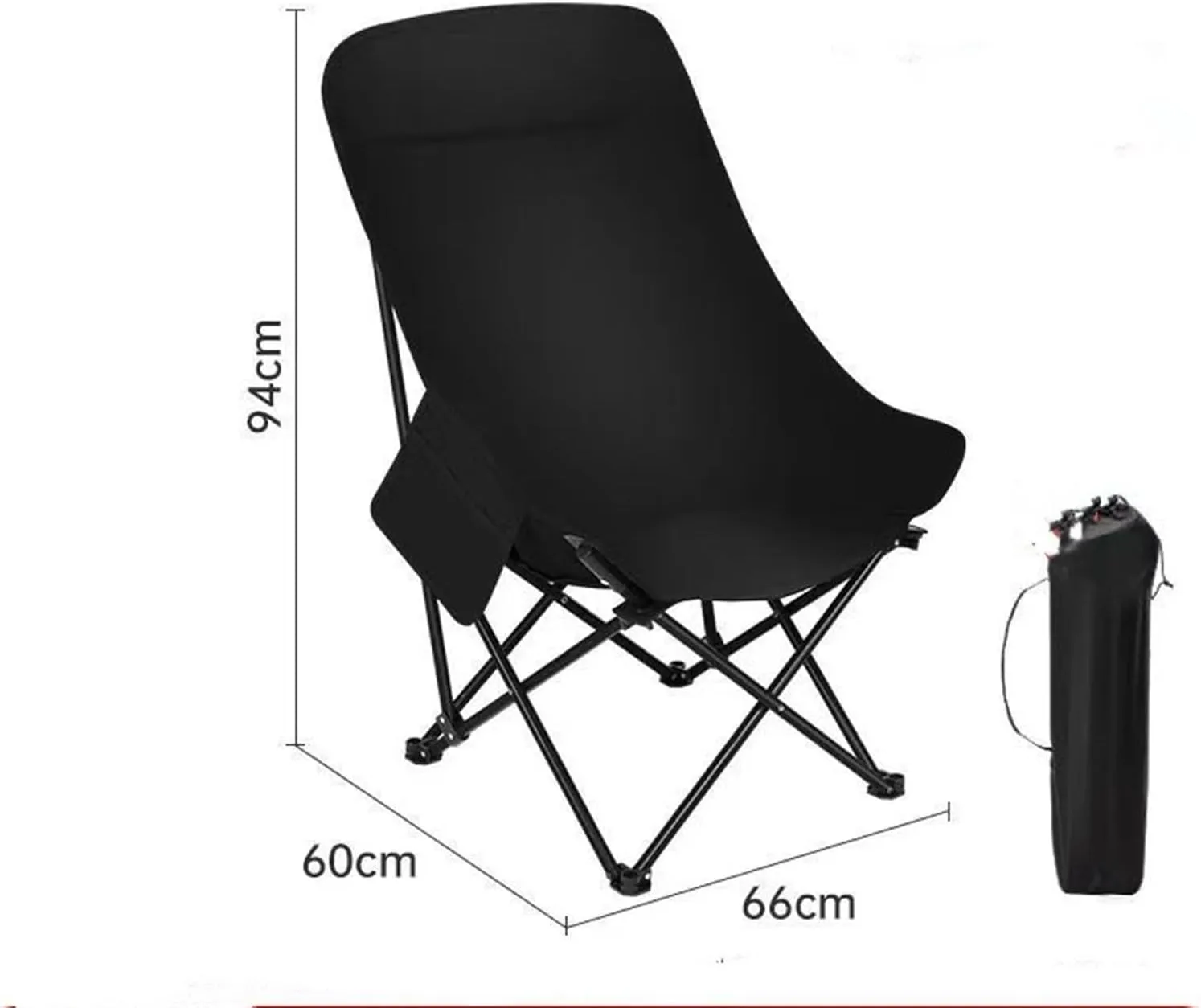 Camping Chairs-Folding Chairs for Outside, Directors Chairs Foldable,Foldable and Reclining Beach Chair,Lawn Chairs for Adults Heavy Duty,Lightweightutdoor Camp Chair for Adults(Black)