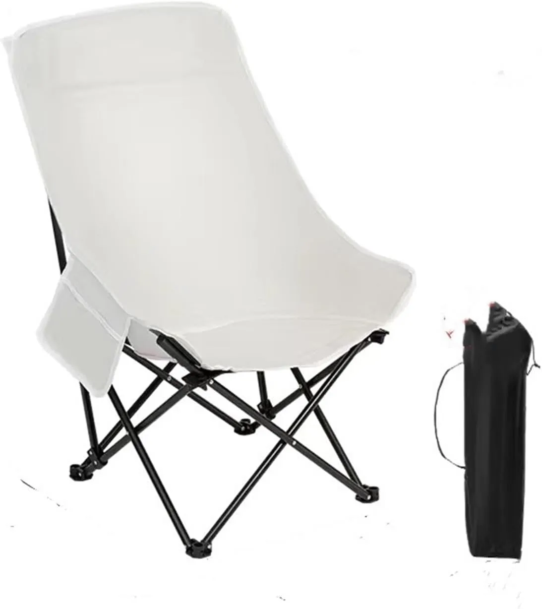 Camping Chairs-Folding Chairs for Outside, Directors Chairs Foldable,Foldable and Reclining Beach Chair,Lawn Chairs for Adults Heavy Duty,Lightweightutdoor Camp Chair for Adults(White)