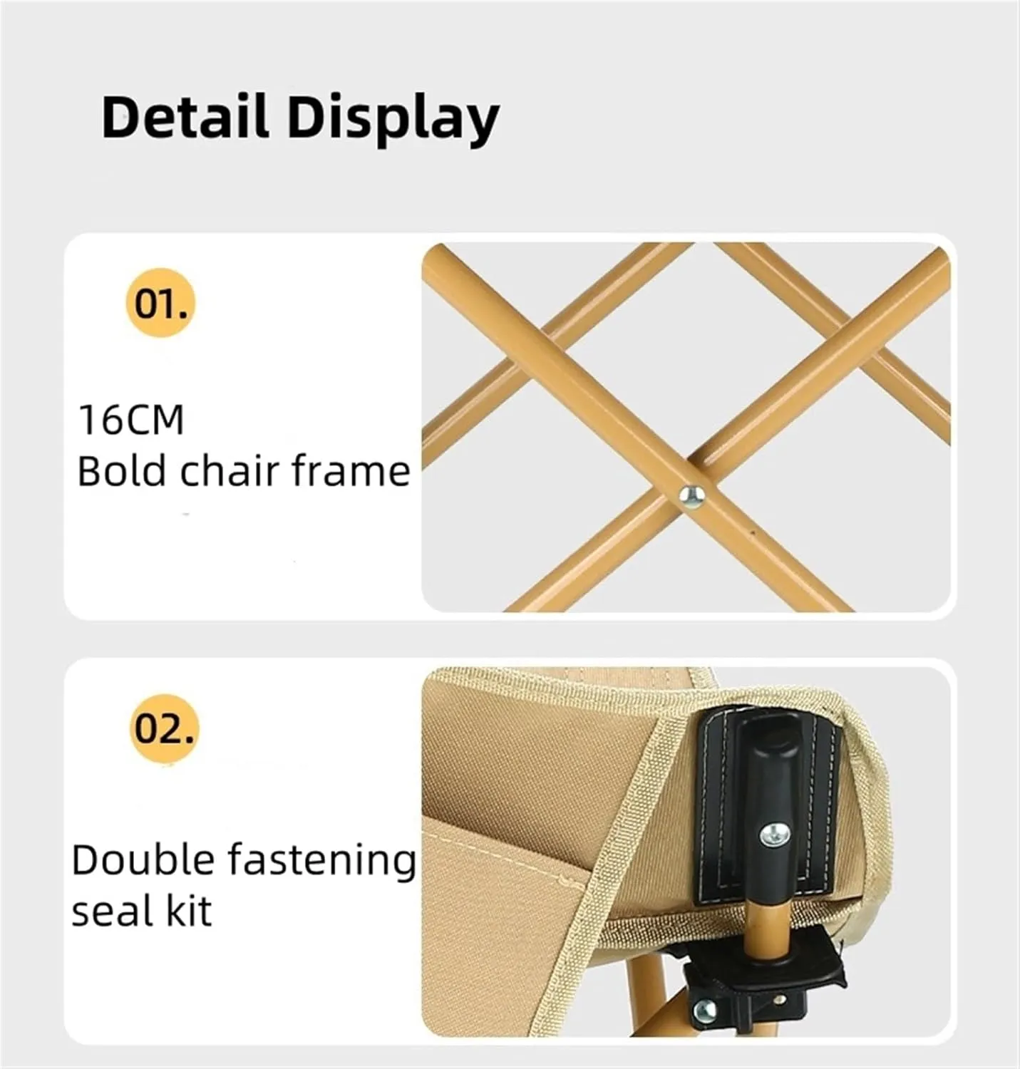 Camping Chairs-Folding Chairs for Outside, Directors Chairs Foldable,Foldable and Reclining Beach Chair,Lawn Chairs for Adults Heavy Duty,Lightweightutdoor Camp Chair for Adults(White)