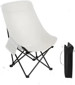 Camping Chairs-Folding Chairs for Outside, Directors Chairs Foldable,Foldable and Reclining Beach Chair,Lawn Chairs for Adults Heavy Duty,Lightweightutdoor Camp Chair for Adults(White)