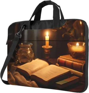 Candlelight night reading Print Work Casual Office Laptop Shoulder Messenger Bag 13 inch 14 inch 15.6 inch