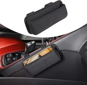 Car Center Control Right Side Pocket Organizer Compatible with Jaguar F-TYPE 2013-2024 Oxford cloth Interior Organizer Automotive Bag,Hanging Pockets Storage Bag (Black)