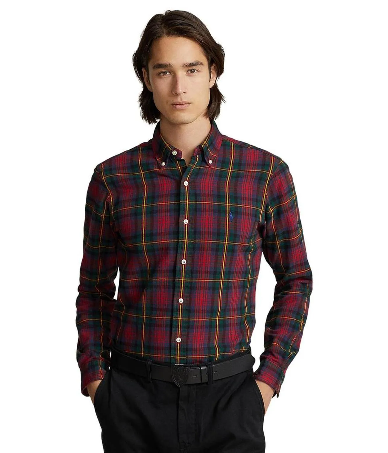 Classic Fit Plaid Oxford Shirt