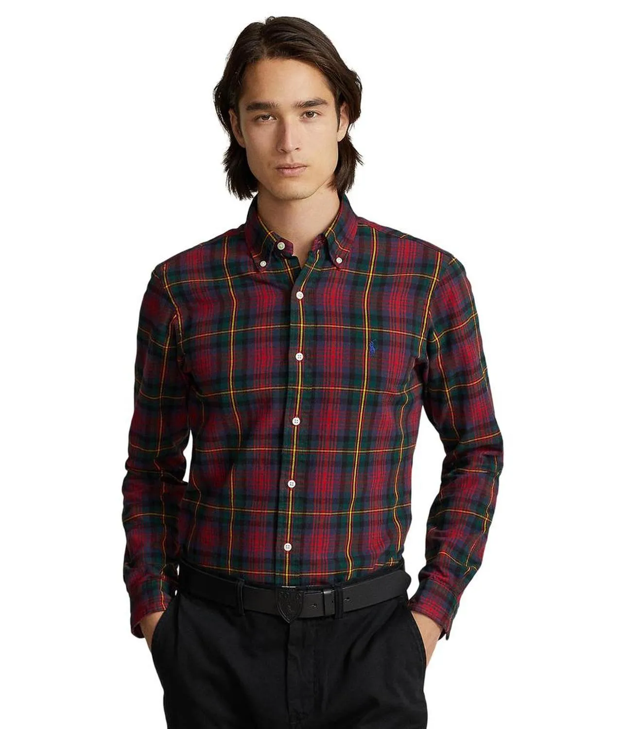 Classic Fit Plaid Oxford Shirt